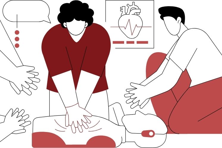 Students listening to a mentor